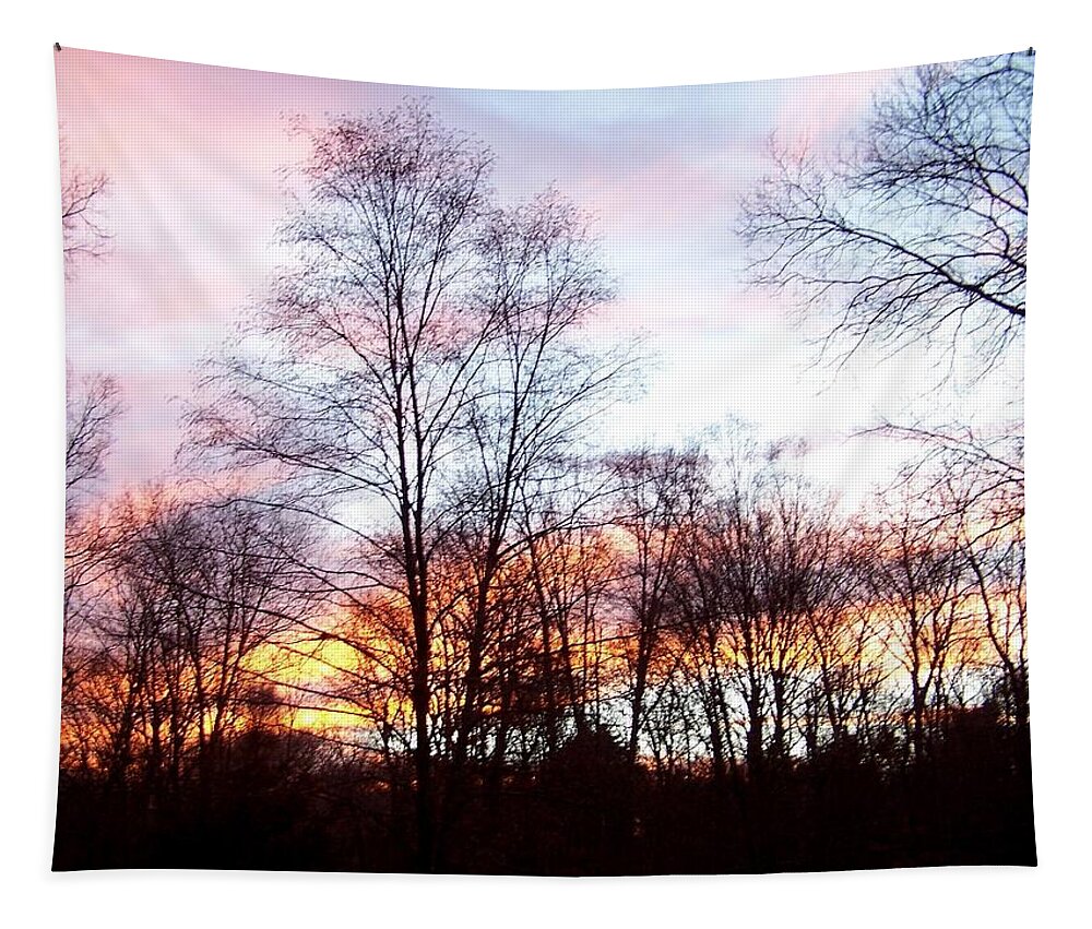 Sunset Tapestry featuring the photograph Just A Hint Of Darkeness by Kim Galluzzo Wozniak