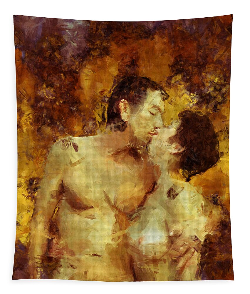 Kiss Tapestry featuring the photograph Kiss Me Again by Kurt Van Wagner