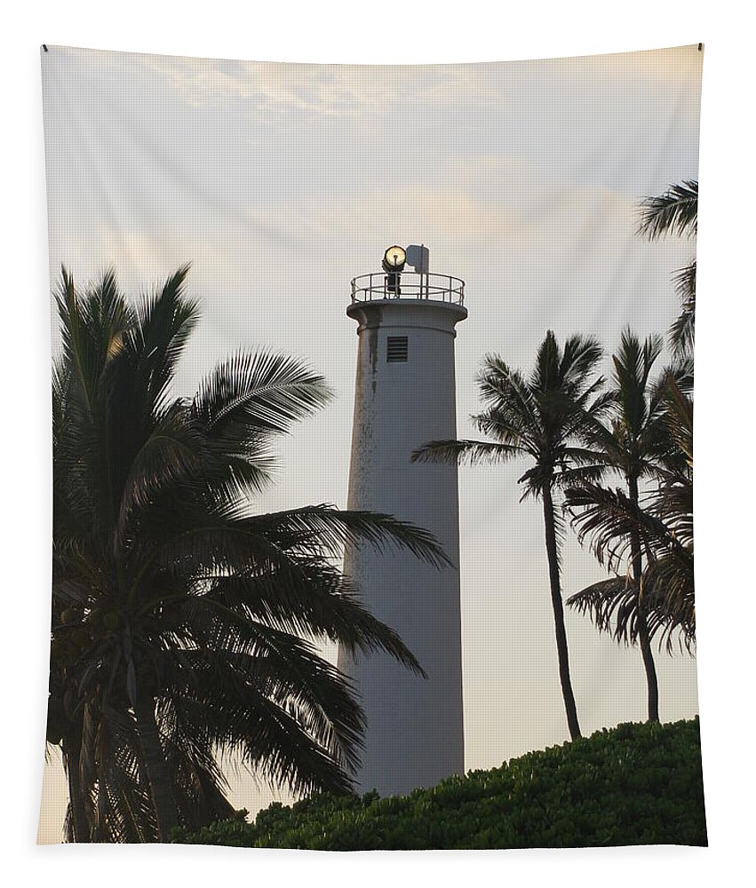 Lighthouse Tapestry featuring the photograph Lighthouse in Hawaii by Anthony Trillo