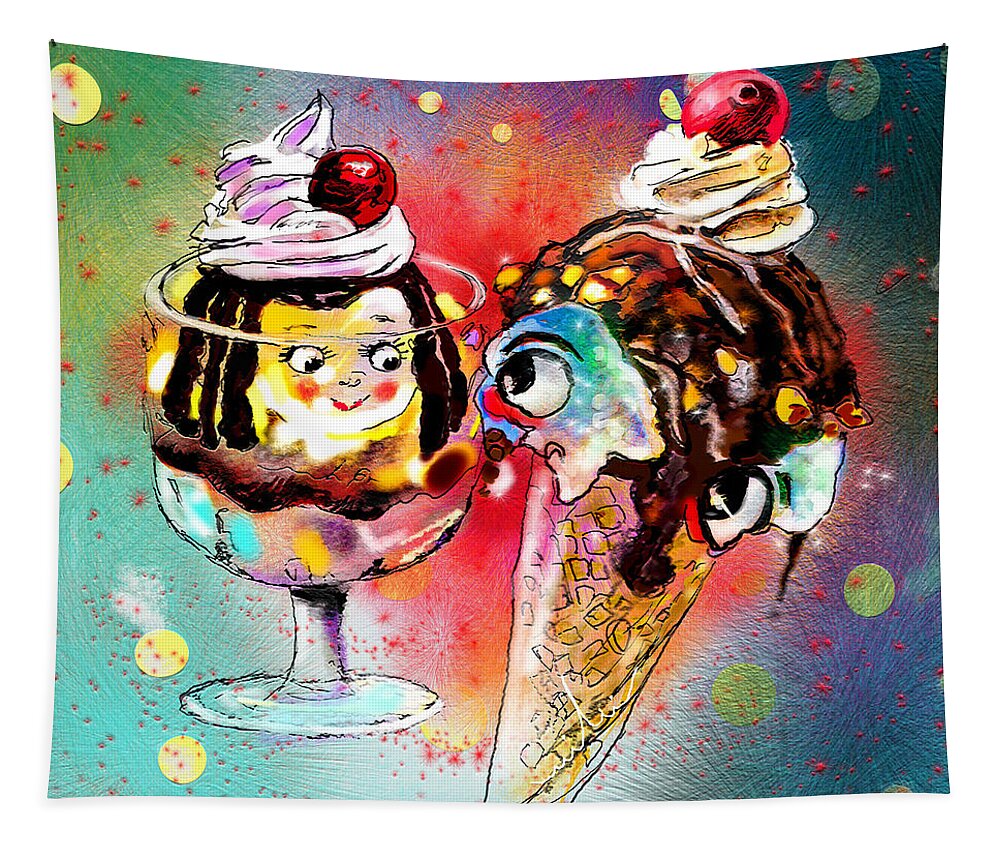 Ice Cream Tapestry featuring the digital art Made For Each Other by Miki De Goodaboom