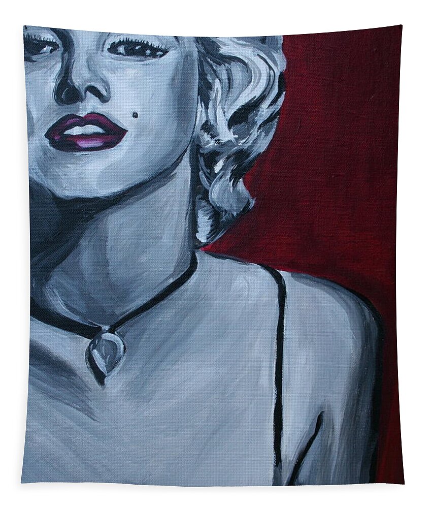 Marilyn Monroe Tapestry featuring the painting Marilyn Monroe by Kate Fortin