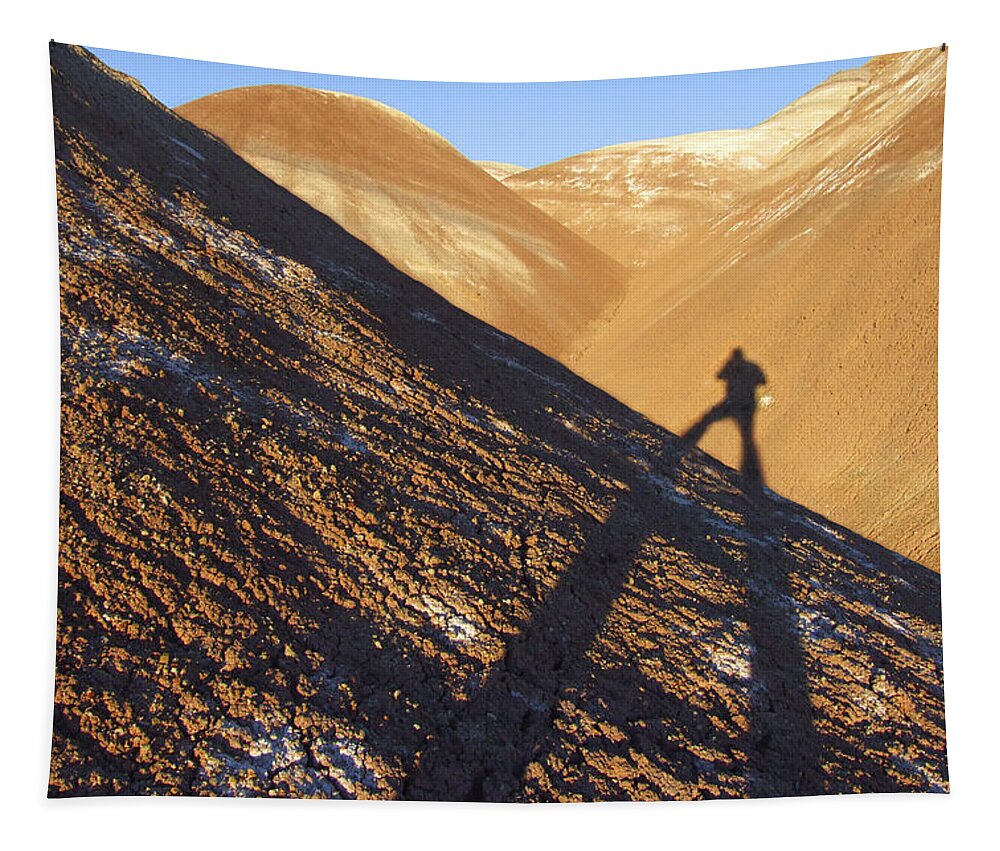 Shadow Tapestry featuring the photograph Me and My Shadow - Utah by Mike McGlothlen