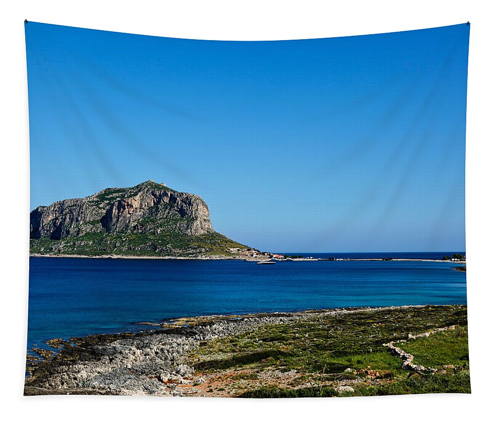 Ancient Tapestry featuring the photograph Monemvasia by Constantinos Iliopoulos