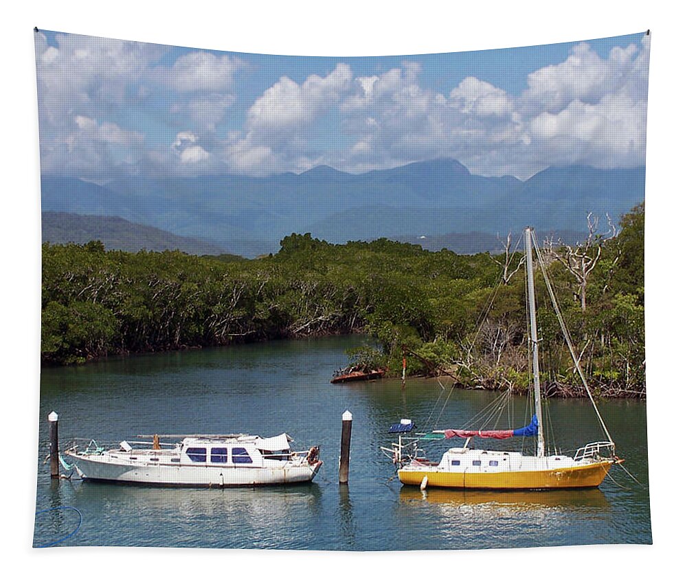 Port Douglas Tapestry featuring the photograph Moorings by S Paul Sahm