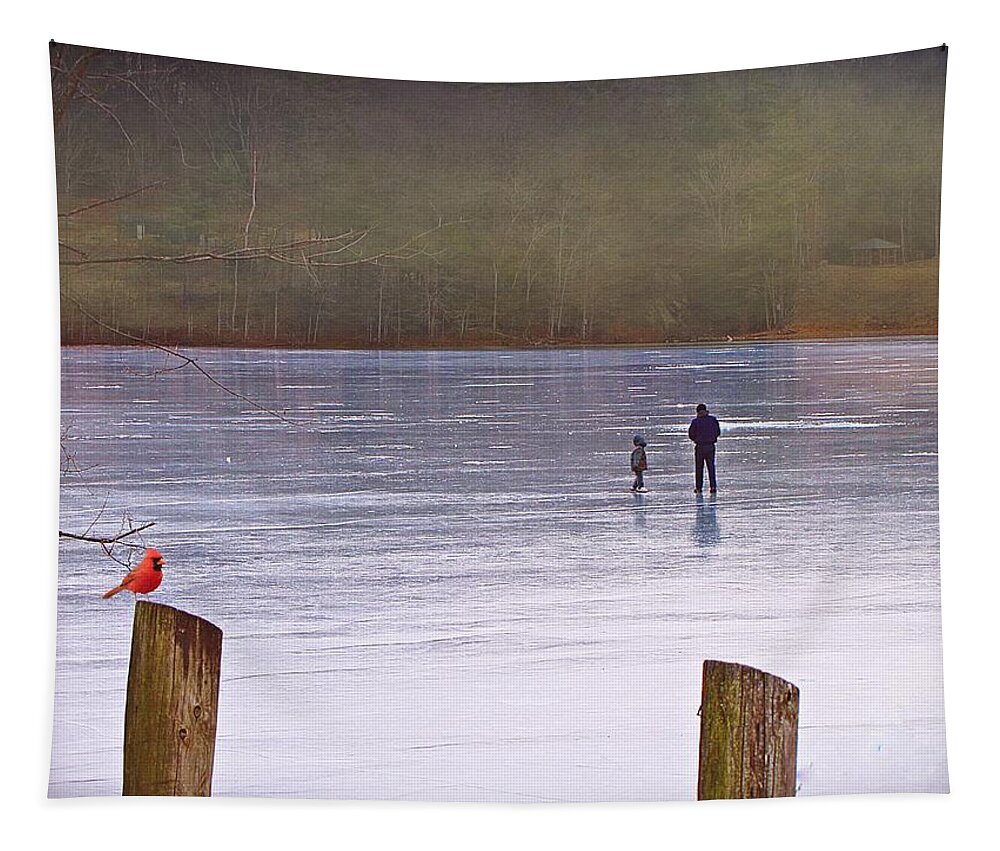 Ice Tapestry featuring the photograph My First Walk On Water by David Dehner