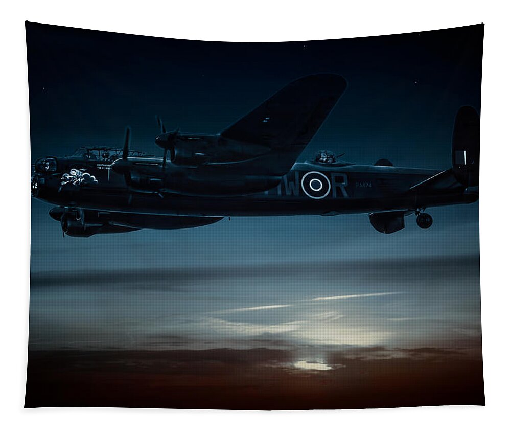 Lancaster Tapestry featuring the photograph Nightflight by Chris Lord