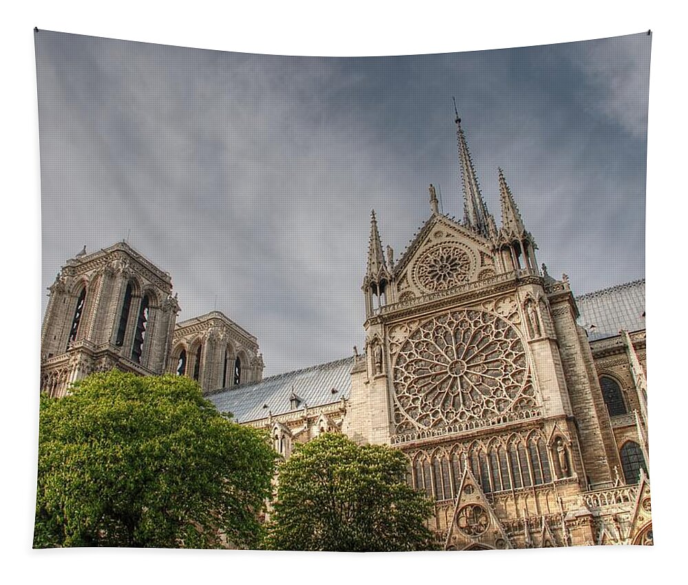 Notre Dame Tapestry featuring the photograph Notre Dame de Paris by Jennifer Ancker