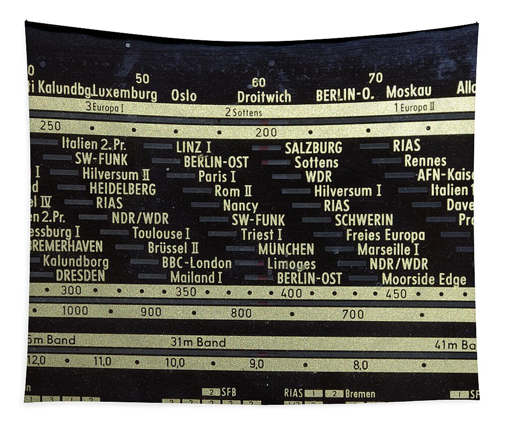 Radio Tapestry featuring the photograph Old german radio by Matthias Hauser