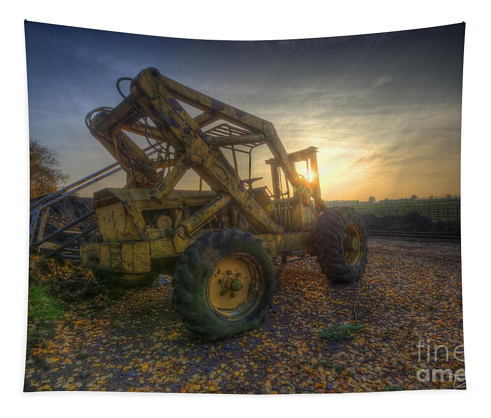 Art Tapestry featuring the photograph Oldskool Forklift by Yhun Suarez