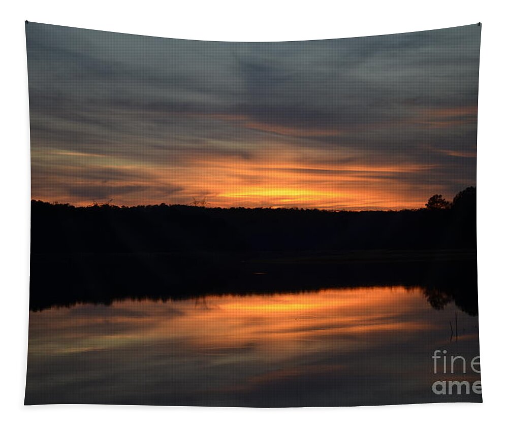 Sunset Tapestry featuring the photograph Painted Picture Perfect by Donna Brown