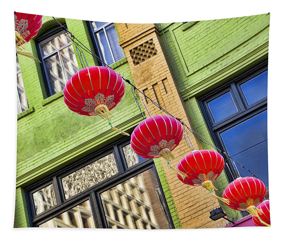 Chinatown Tapestry featuring the photograph Paper Lanterns by Kelley King