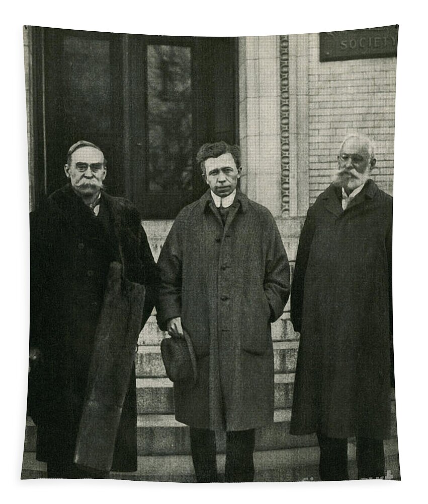 Photo Tapestry featuring the photograph Peary, Stefansson, Greely, Polar by Photo Researchers