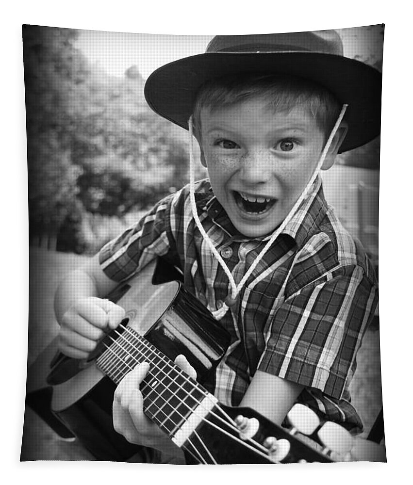 Guitar Tapestry featuring the photograph Pickin' by Kelly Hazel
