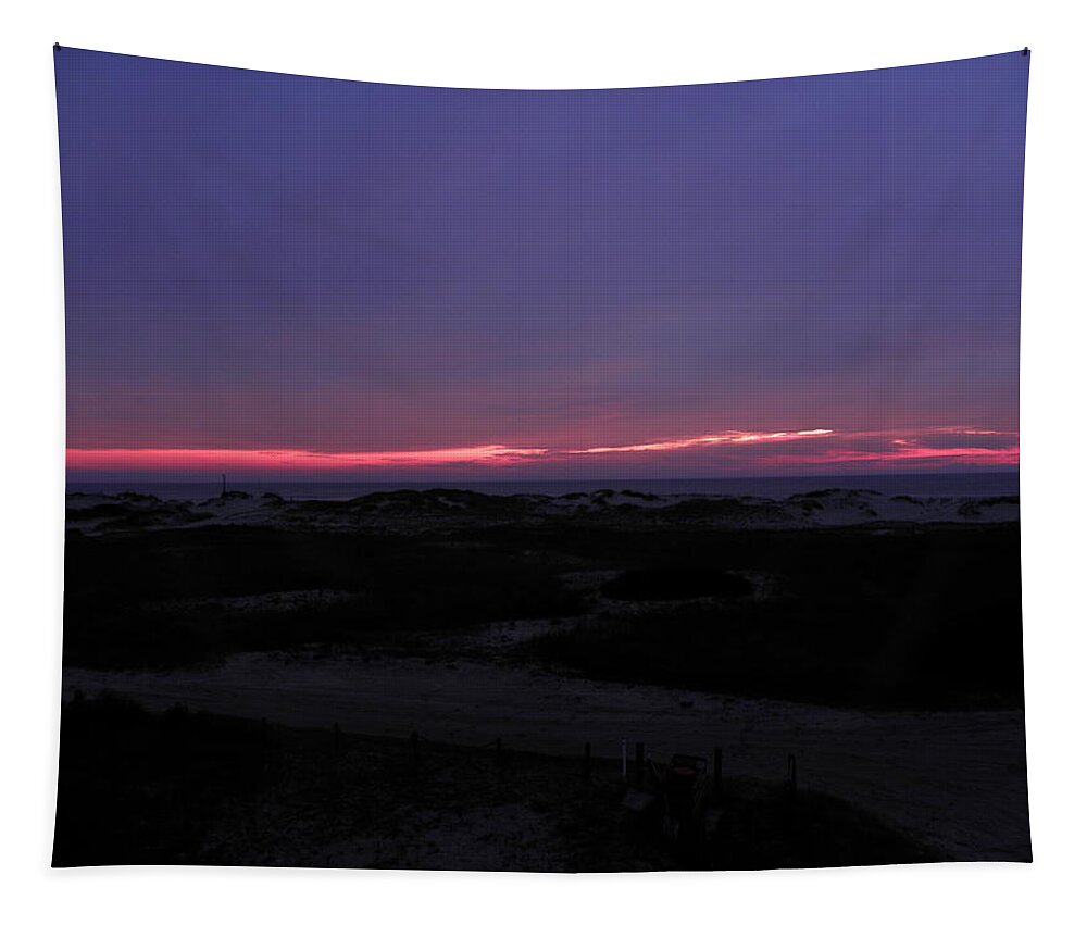 Sunrise Tapestry featuring the photograph Pink Sunrise Over The Dunes by Kim Galluzzo Wozniak