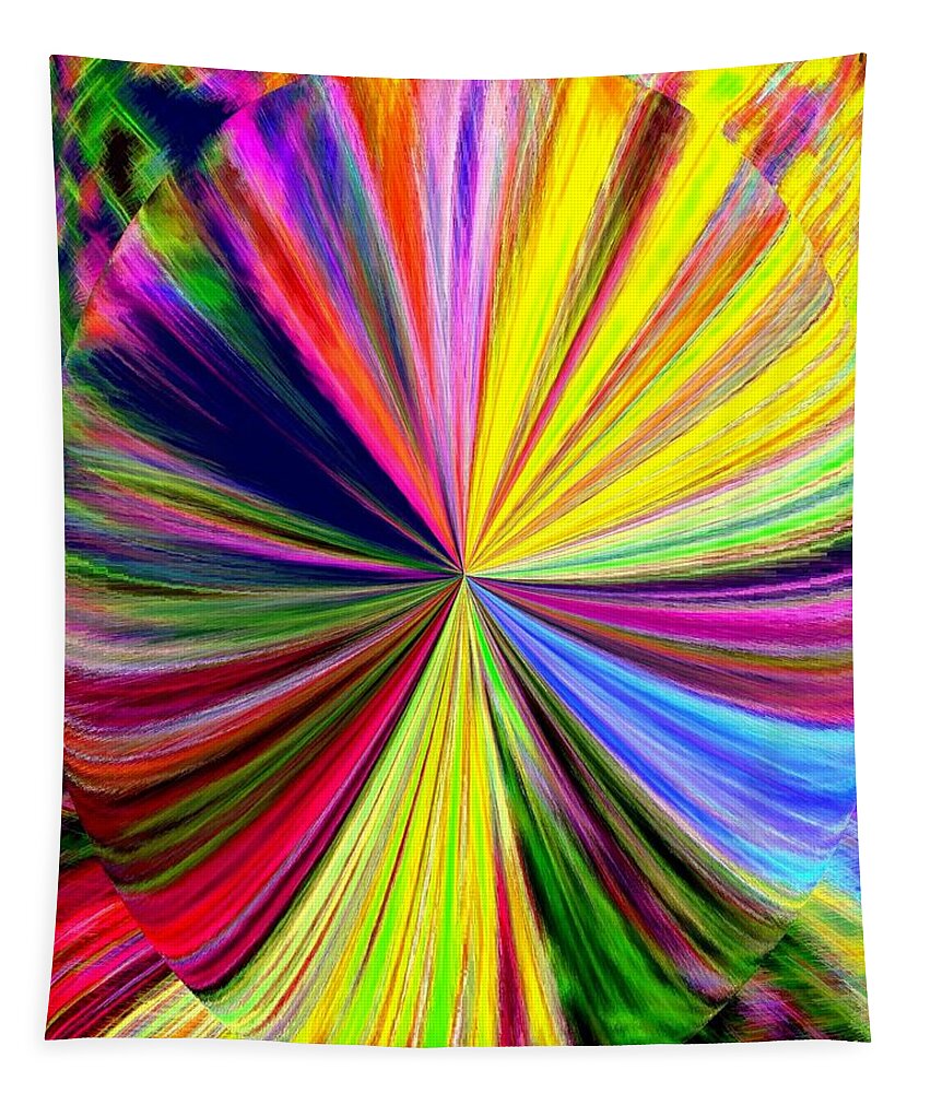 Abstract Tapestry featuring the digital art Pizzazz 39 by Will Borden