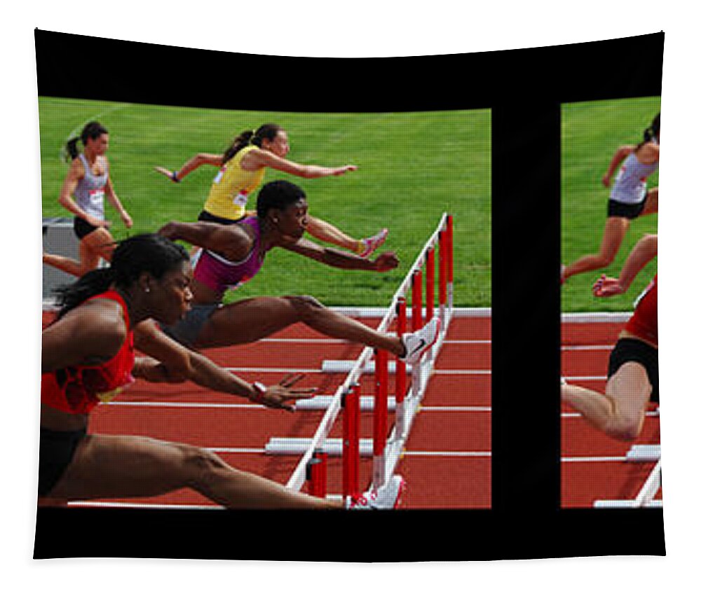 Track And Field Tapestry featuring the photograph Plan Prepare Execute No Caption by Bob Christopher