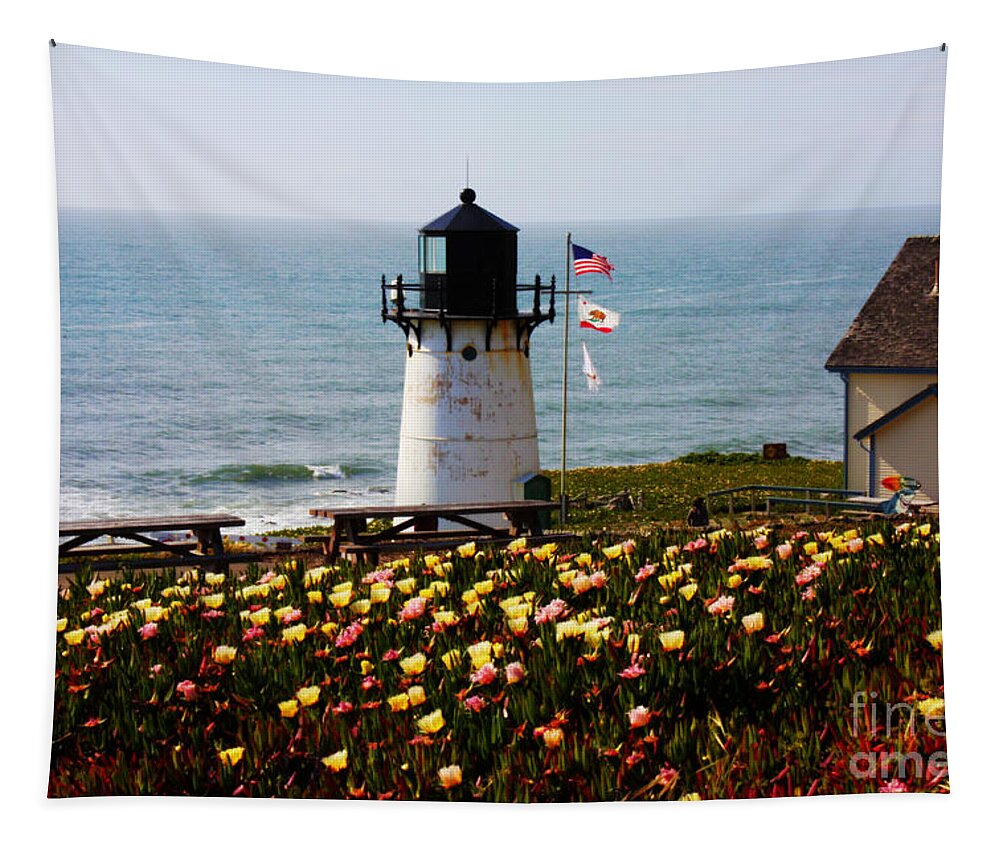 Northwest Landscapes Tapestry featuring the photograph Point Montara Lighthouse Vista by Carol Groenen
