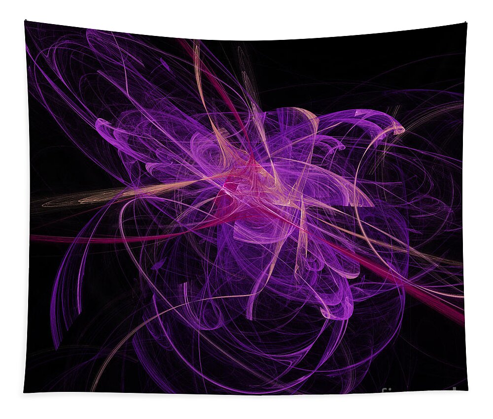 Fractal Tapestry featuring the digital art Purple Plumes by Andee Design