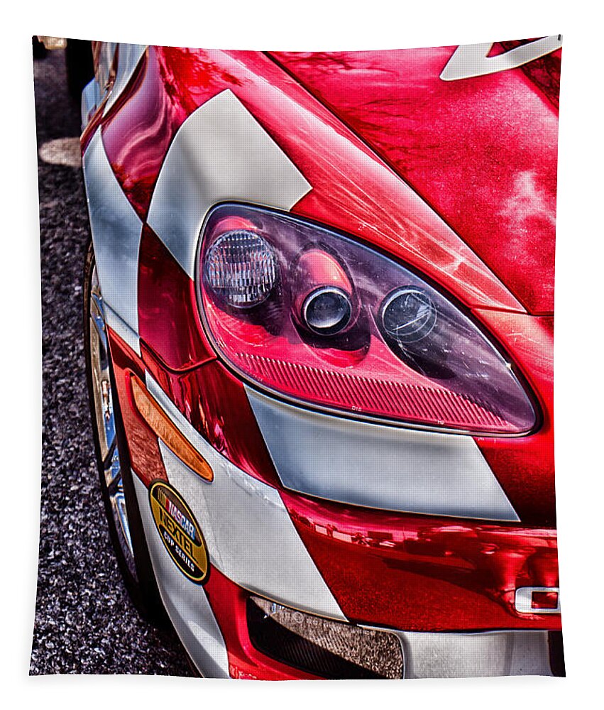 Corvette Tapestry featuring the photograph Red Corvette by Lauri Novak