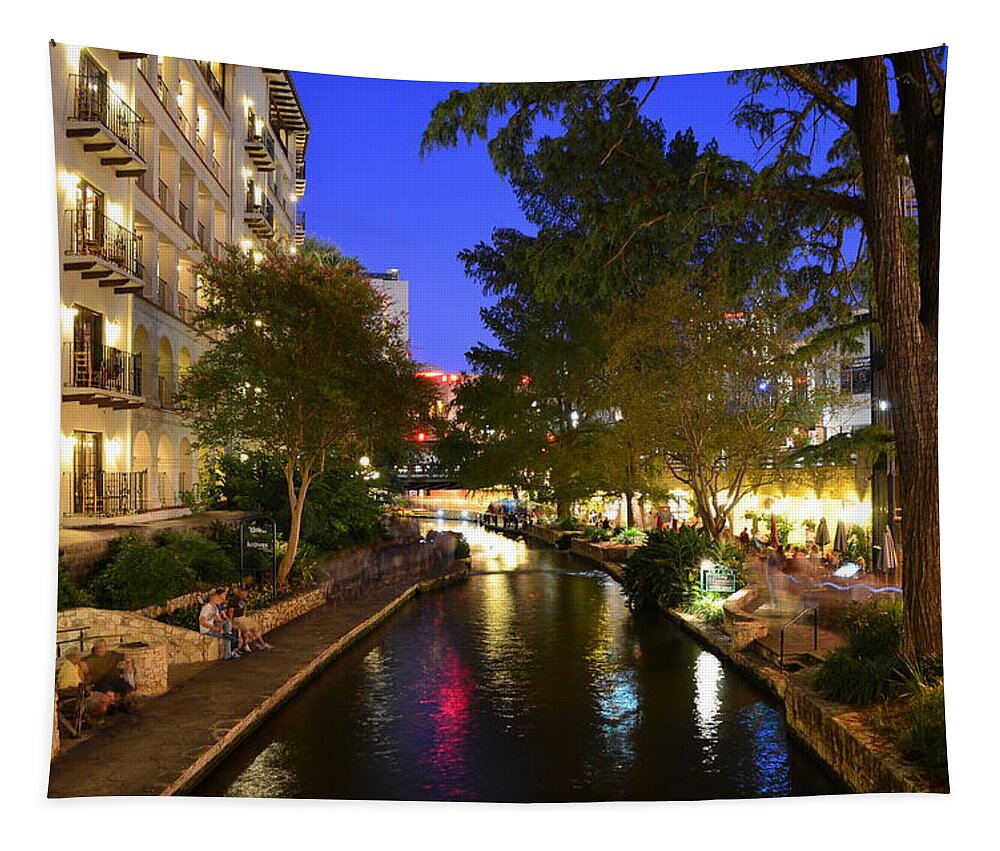 The Riverwalk Tapestry featuring the photograph River Walk 2 by David Morefield
