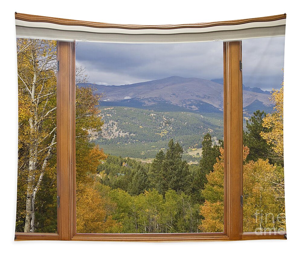 Windows Tapestry featuring the photograph Rocky Mountain Picture Window Scenic View by James BO Insogna