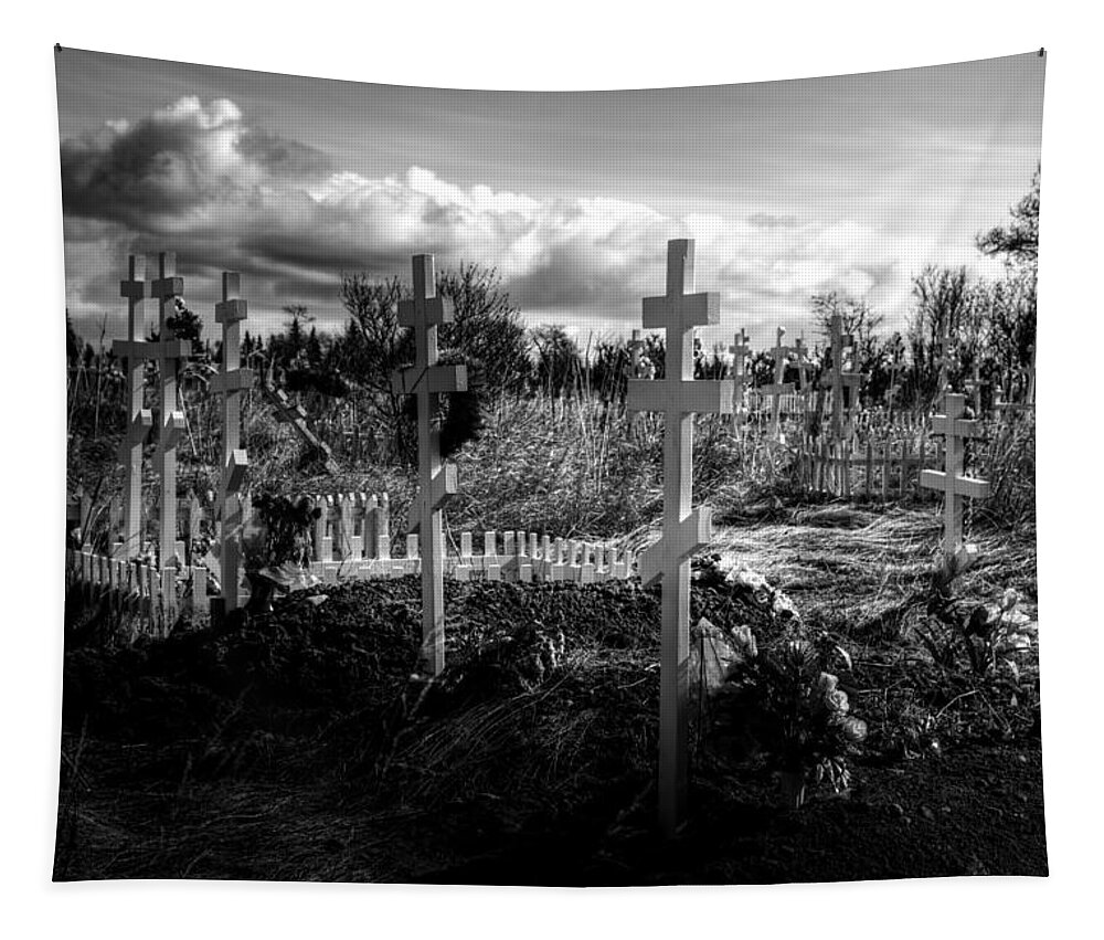 Russian Tapestry featuring the photograph Russian Cemetery by Michele Cornelius