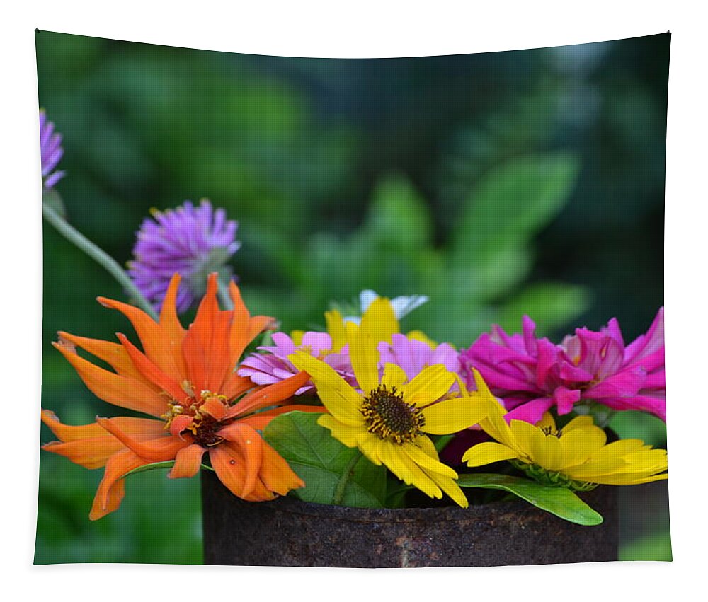 Flower Tapestry featuring the photograph Rusted Beauty by Melanie Moraga