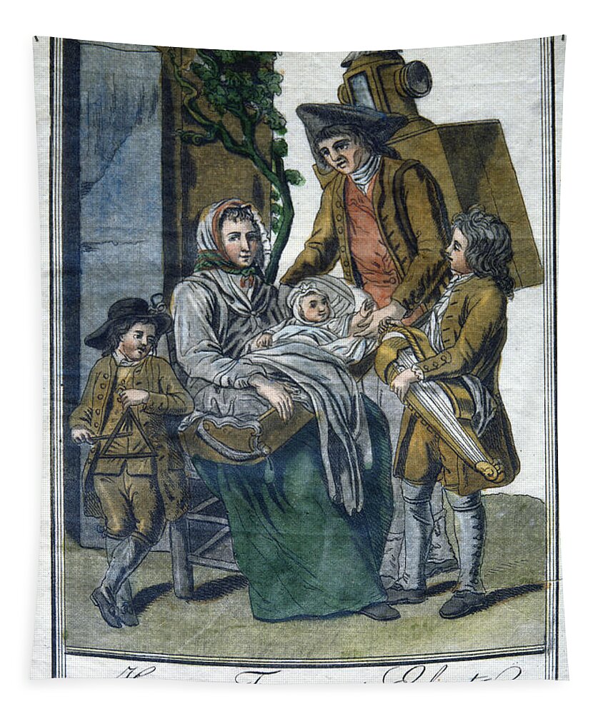 1797 Tapestry featuring the photograph SAVOYARD FAMILY, c1797 by Granger