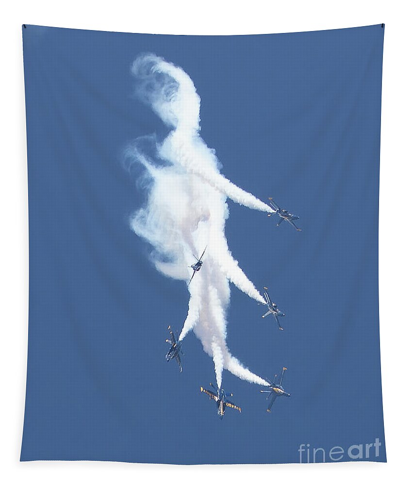Airshow Tapestry featuring the photograph Separate Angels by Sue Karski