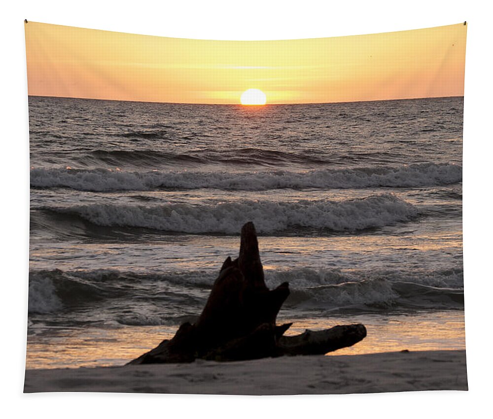 Sunset Tapestry featuring the photograph Serendipity Sunset by Judy Hall-Folde