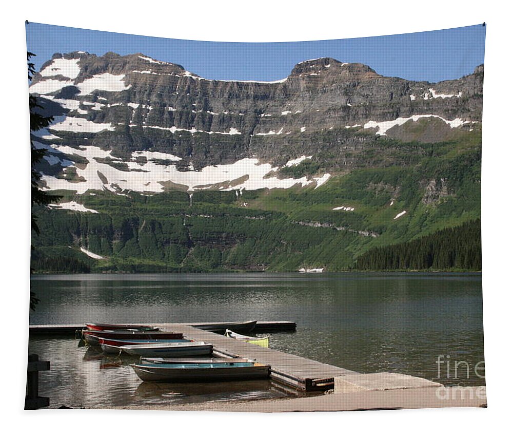 Scenery Tapestry featuring the photograph Serene Lake by Mary Mikawoz