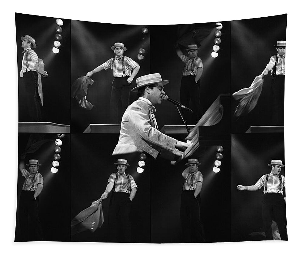 Elton John Tapestry featuring the photograph Sir Elton John 9 by Dragan Kudjerski