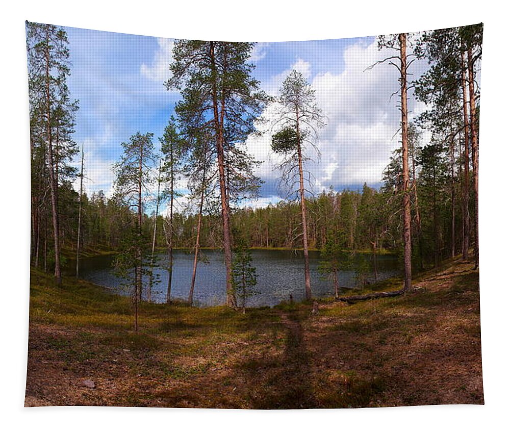 Lehtokukka Tapestry featuring the photograph Smaller Huossilampi by Jouko Lehto