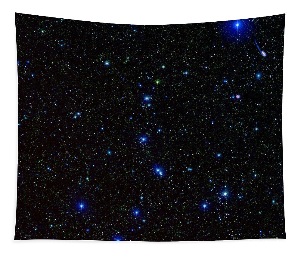 Galaxies Tapestry featuring the photograph Star And Galaxy Field by Nasa