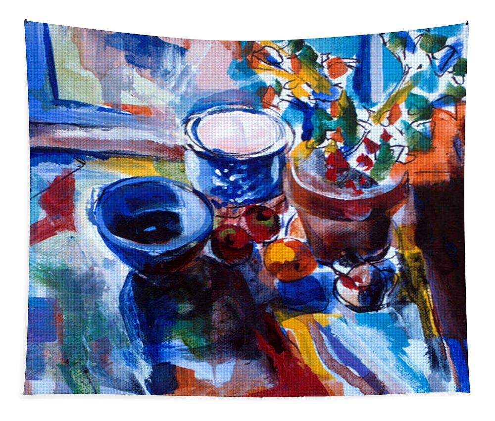 Still Life Tapestry featuring the painting Still Life by John Gholson