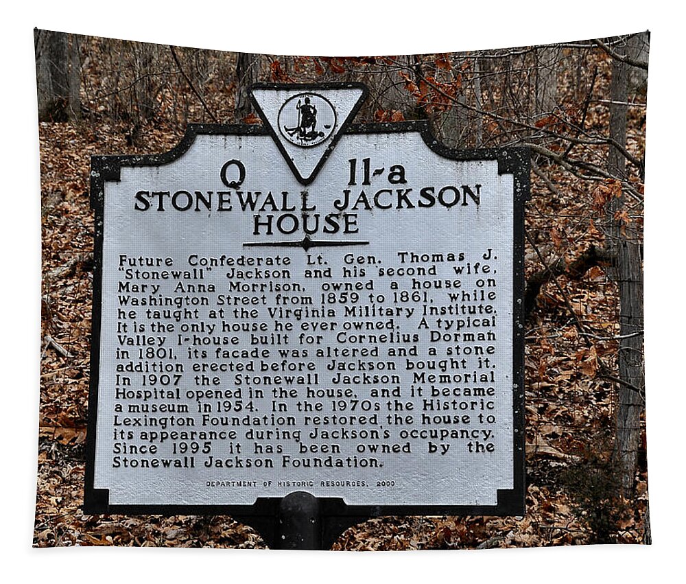 Stonewall Jackson House Tapestry featuring the photograph Stonewall Jackson House by Todd Hostetter