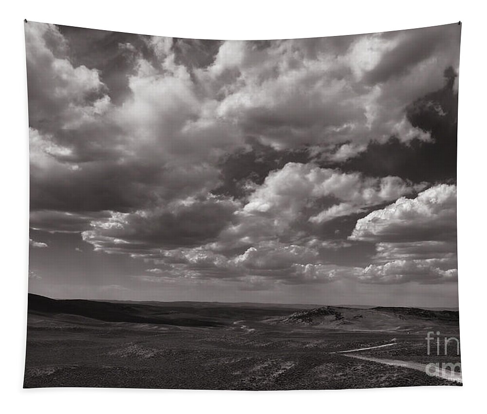 Plain Tapestry featuring the photograph Stormy Wyoming Sky by Donna Greene