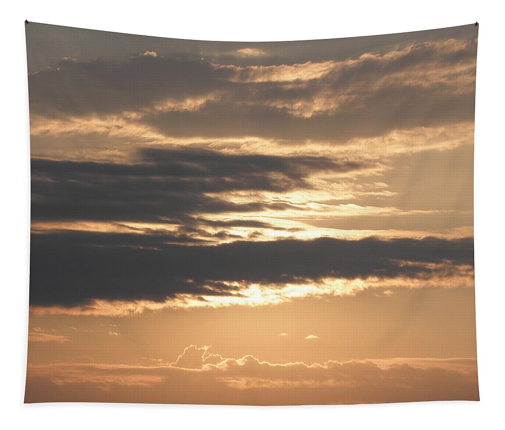 Sunrise Tapestry featuring the photograph Sunrise Beauty Beyond The Clouds by Kim Galluzzo
