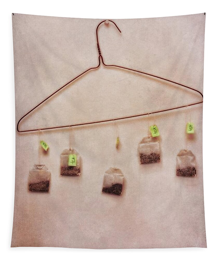 Tea Tapestry featuring the photograph Tea Bags by Priska Wettstein