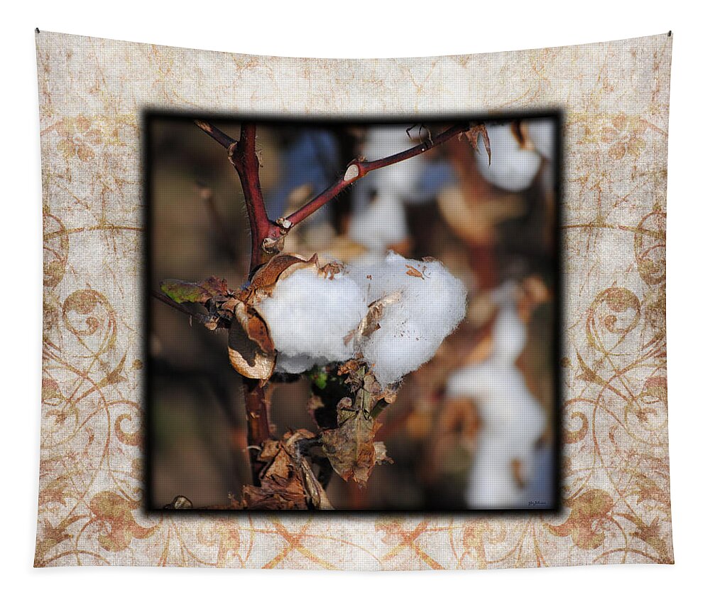 Brown Tapestry featuring the photograph Tennessee Cotton I Photo Square by Jai Johnson