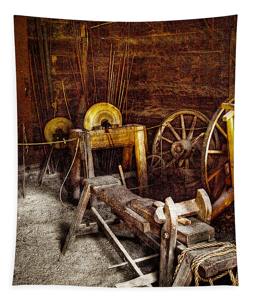 Fort Nisqually Tapestry featuring the photograph The Blacksmith Shop II by David Patterson