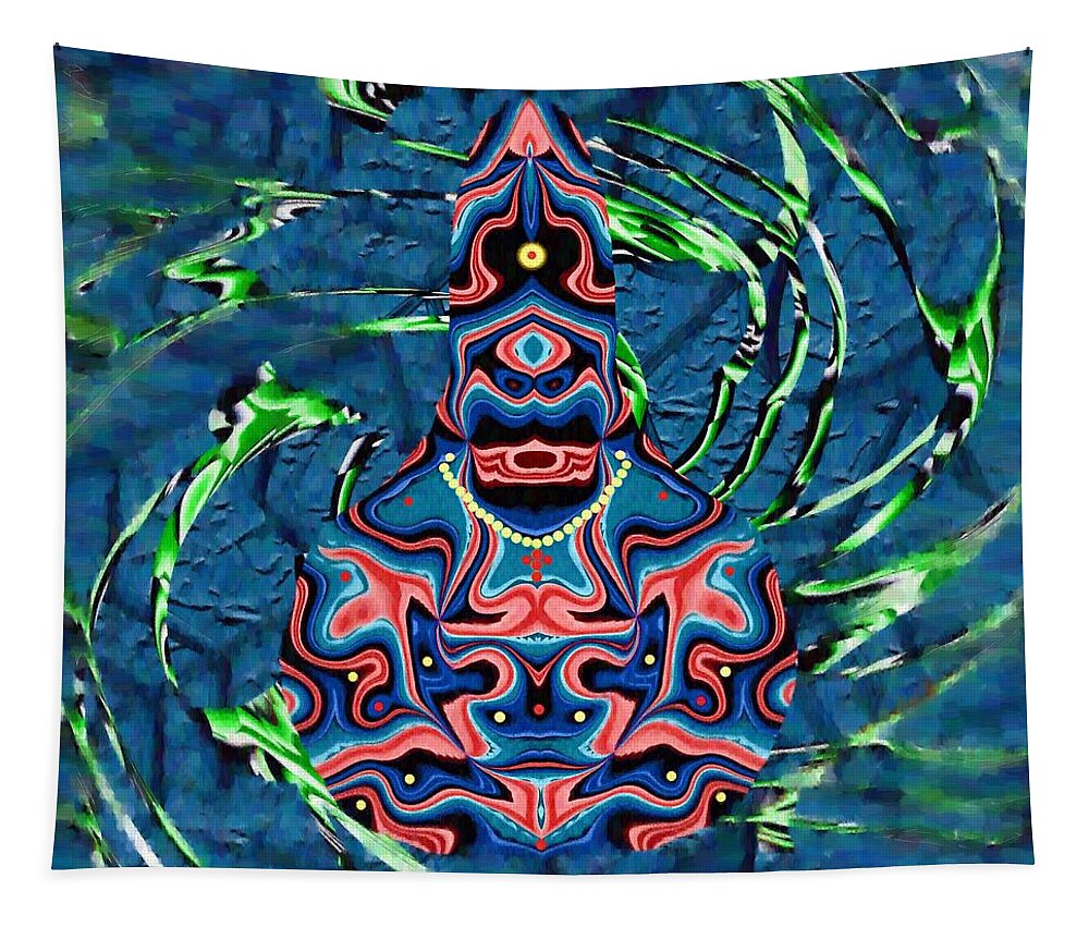 Fish Tapestry featuring the digital art The Fisher King by Alec Drake