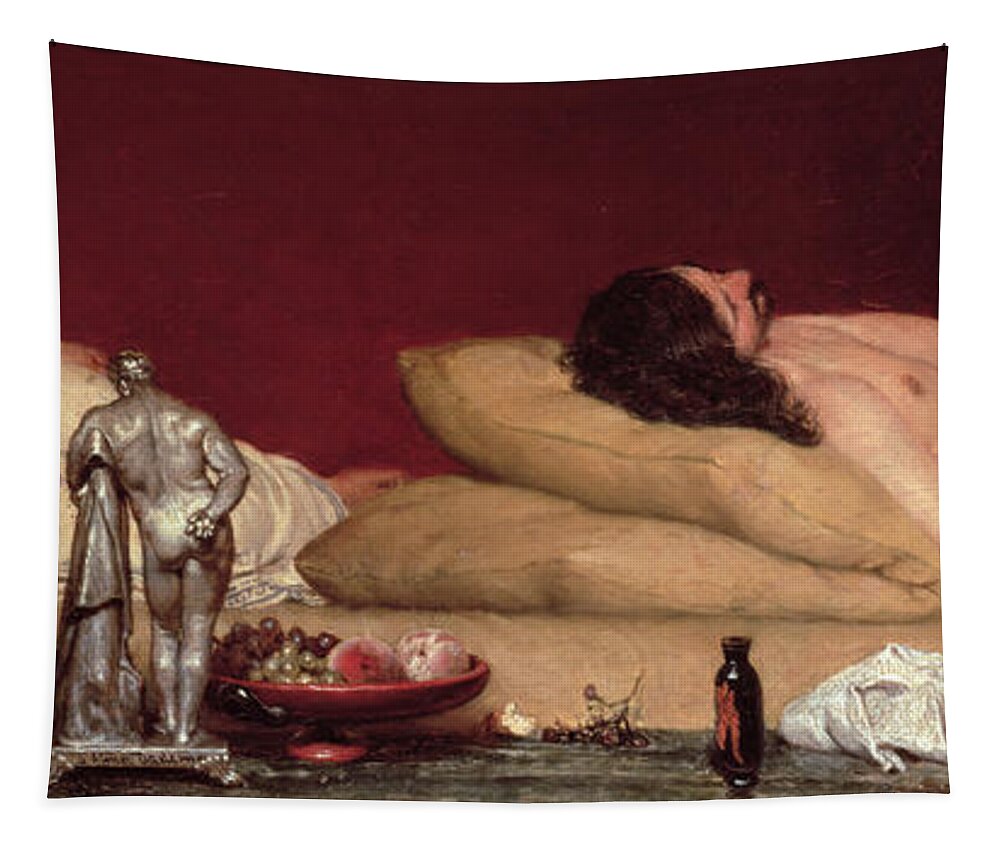 The Tapestry featuring the painting The Siesta by Lawrence Alma-Tadema