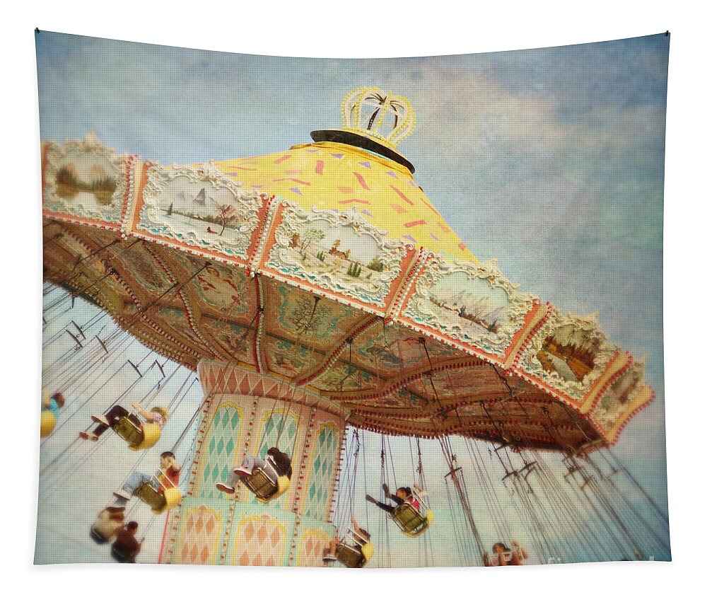 Swings Tapestry featuring the photograph The Swings by Sylvia Cook