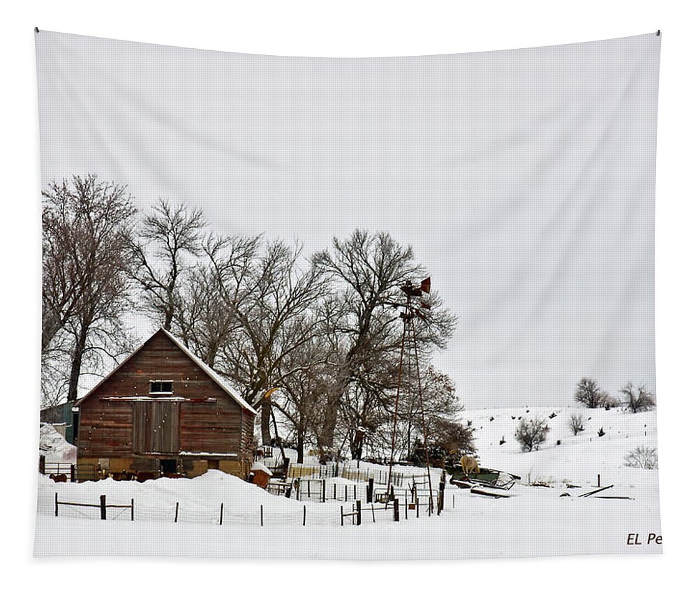 Barns Tapestry featuring the photograph Time To Do the Chores by Ed Peterson
