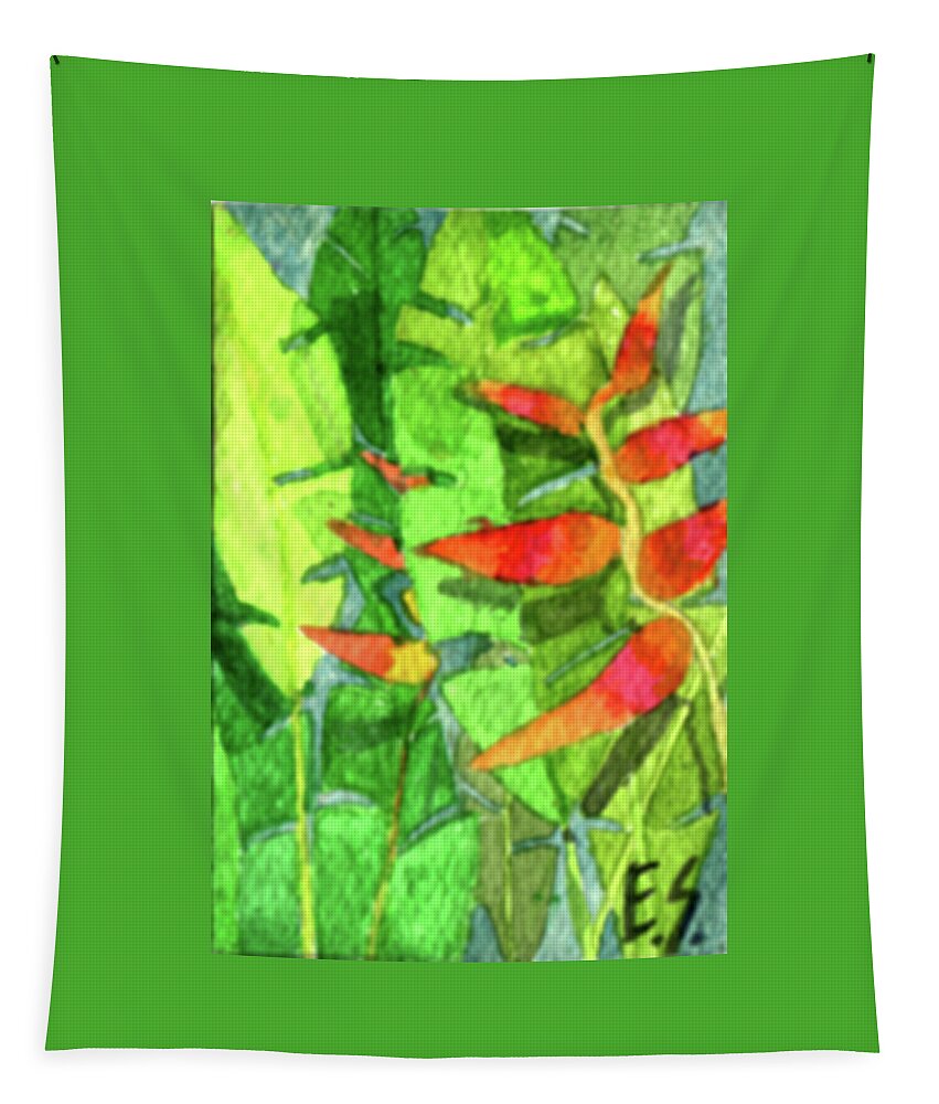 Helikonia Tapestry featuring the painting Too Pretty to be Real by Eric Samuelson