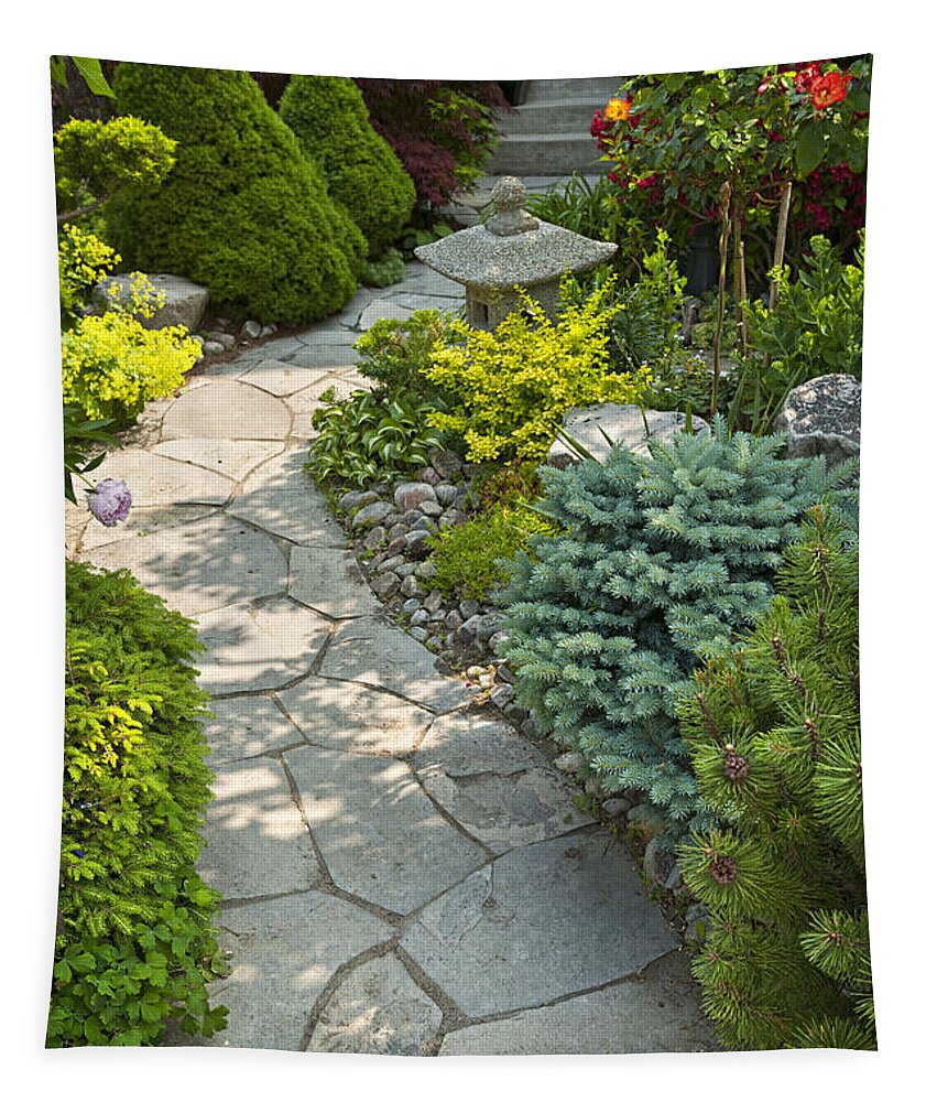 Landscaping Tapestry featuring the photograph Tranquil garden 2 by Elena Elisseeva