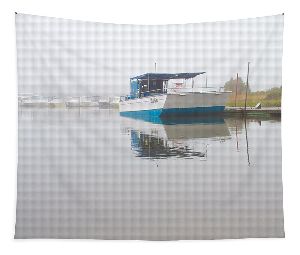 Landscape Tapestry featuring the photograph Tranquil Harbor by Karol Livote