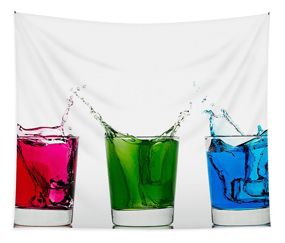 Alcohol Tapestry featuring the photograph Triptych - RGB by Gert Lavsen