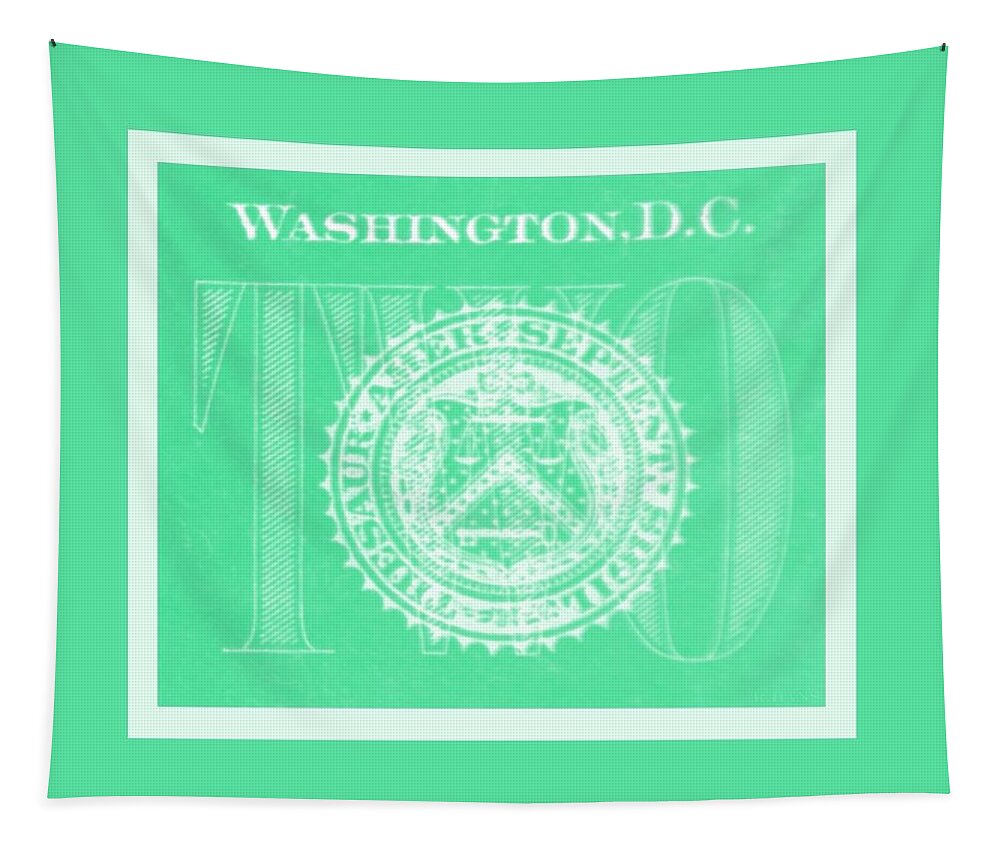 Money Tapestry featuring the photograph TWO in NEGATIVE GREEN by Rob Hans